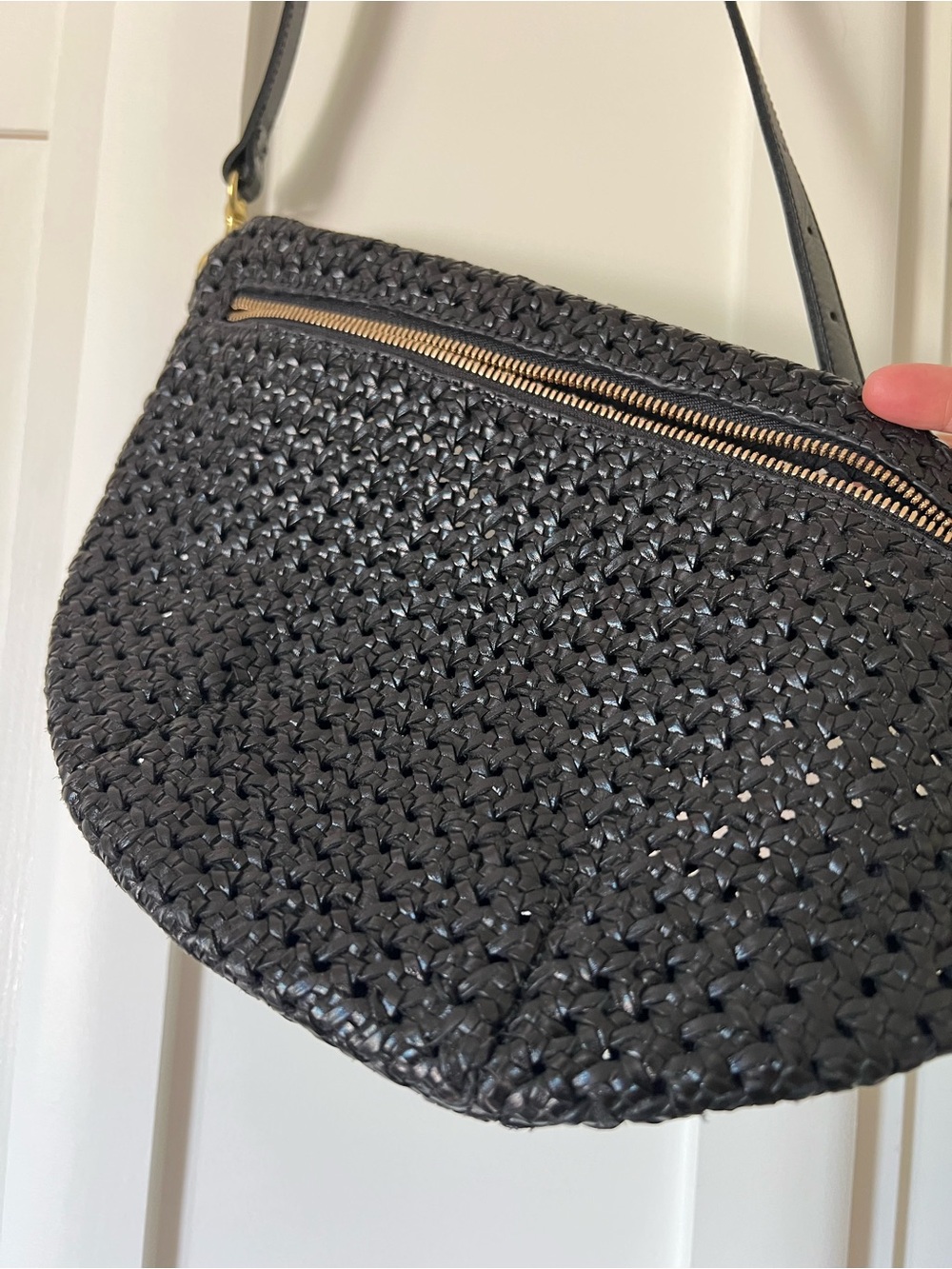 Clare V. Rattan Grande Fanny Black Leather - Picture 4 of 4